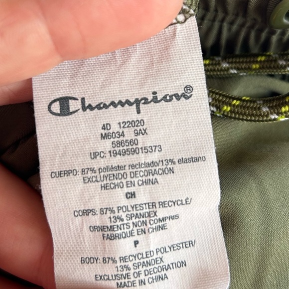 Champion Women's (S) Sport Soft Woven Graphic Pant Cargo Olive - Picture 7 of 8
